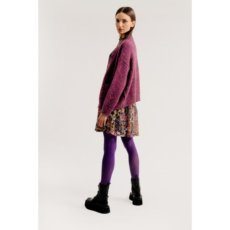 Molly Bracken - Ladies Knitted Cardigan - Bougainvillier Purple (2)