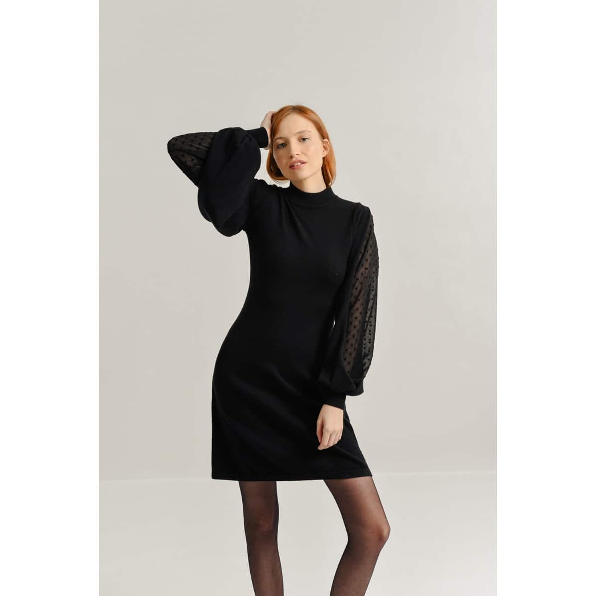 Molly Bracken - Ladies Knitted Dress Bs - Black (1)