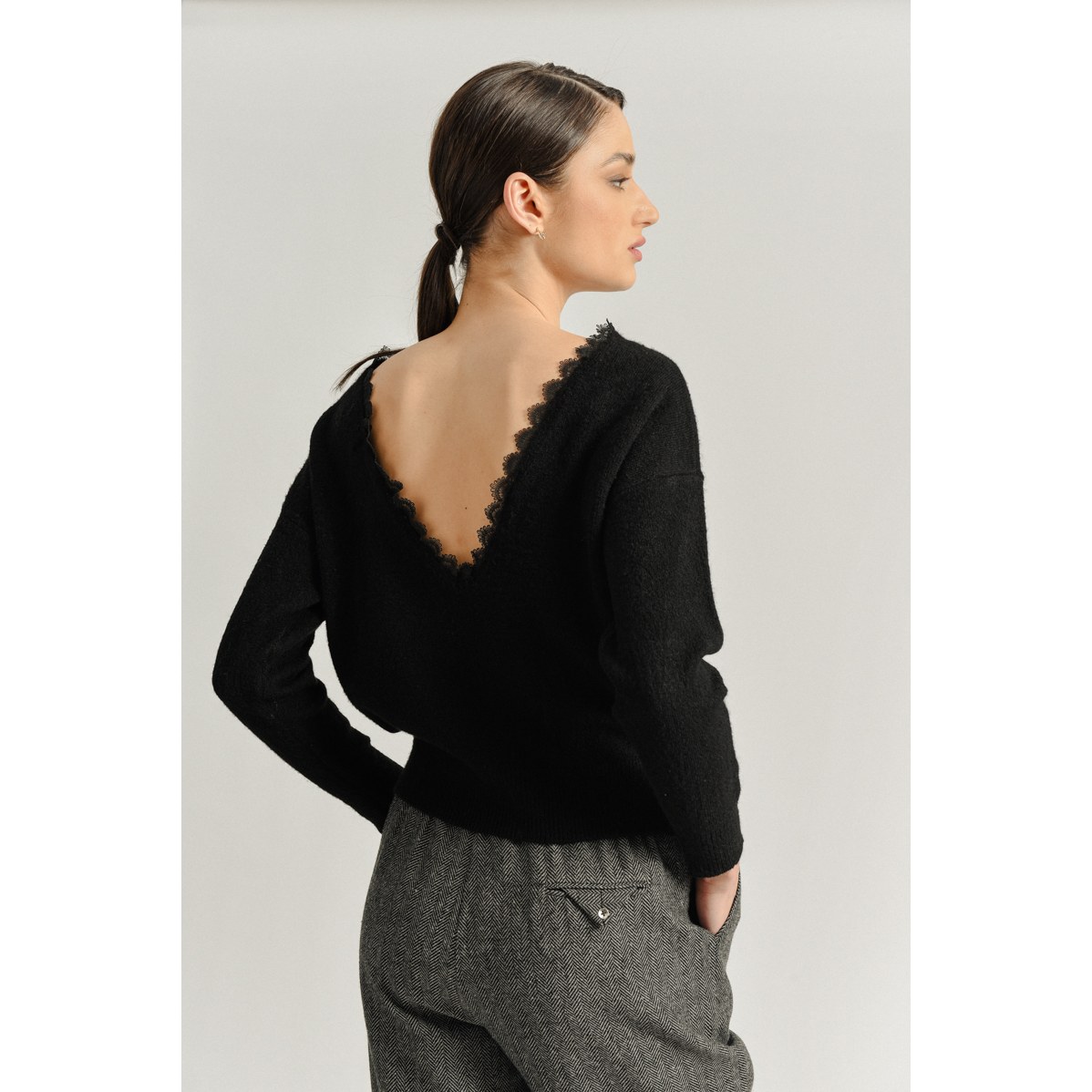 Molly Bracken - Ladies Knitted Sweater Bs - Black (1)