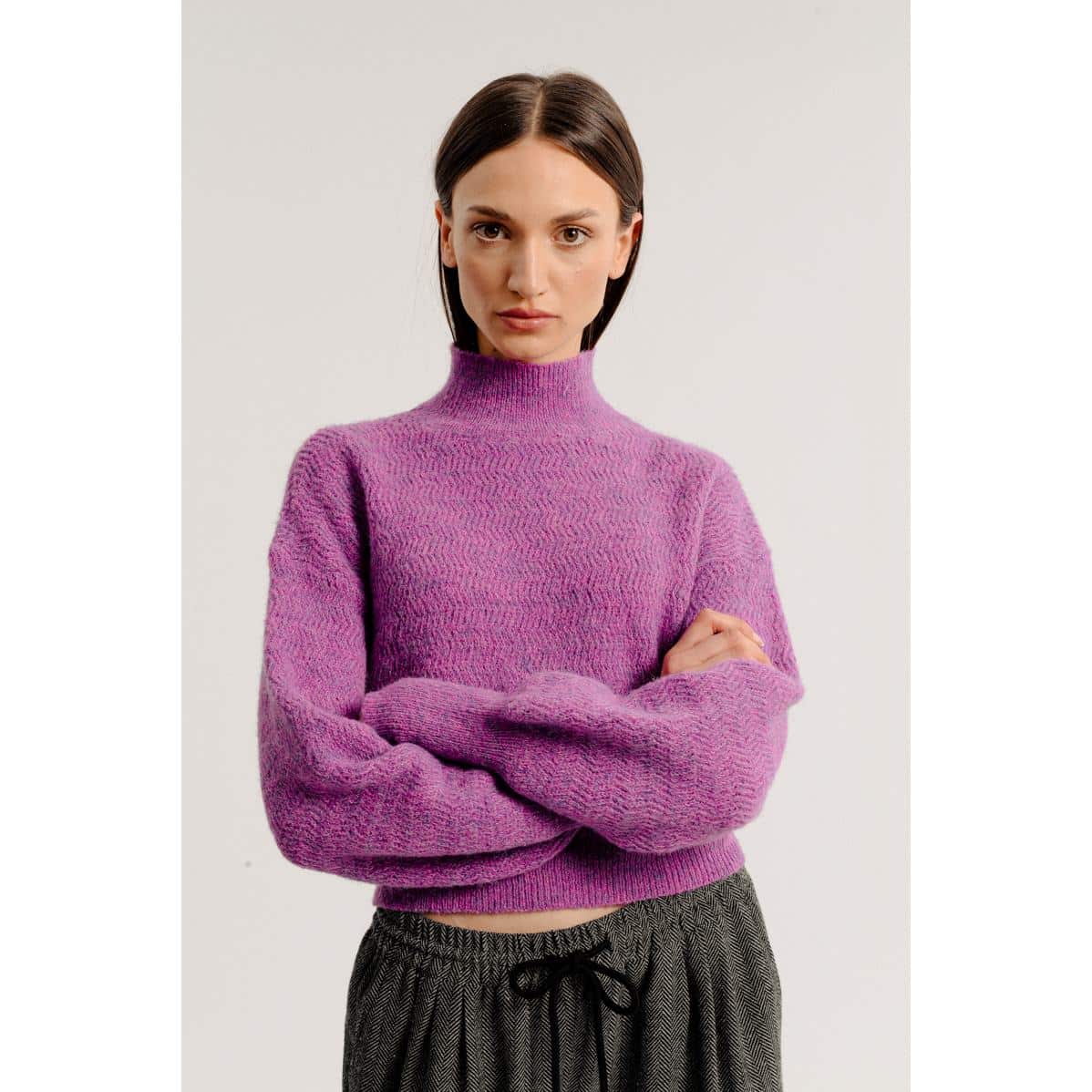 Molly Bracken - Ladies Knitted Sweater Bs - Bougainvillier Purple (1)
