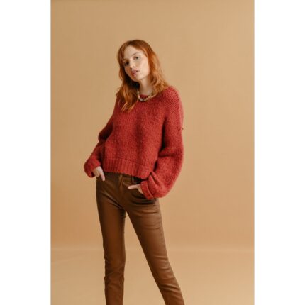 Molly Bracken - Ladies Knitted Sweater Bs - Terracotta (1)