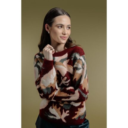 Molly Bracken - Ladies Knitted Sweater - Dark Red (1)