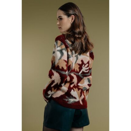 Molly Bracken - Ladies Knitted Sweater - Dark Red (2)