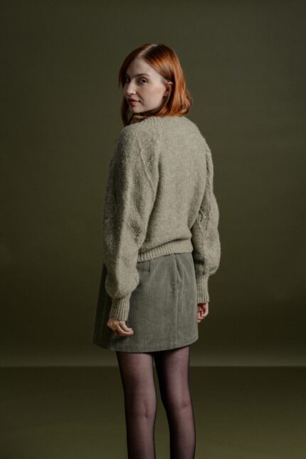 Molly Bracken - Ladies Knitted Cardigan Bs - Lichen Green (2)
