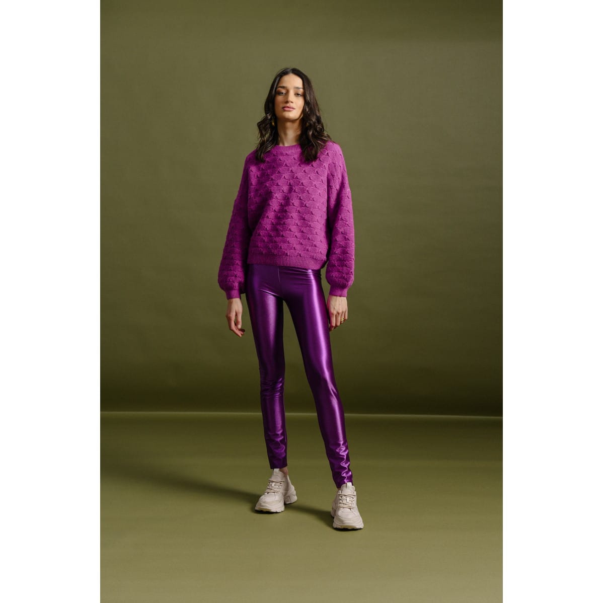 Molly Bracken - Ladies Knitted Sweater - Bougainvillier Purple (1)