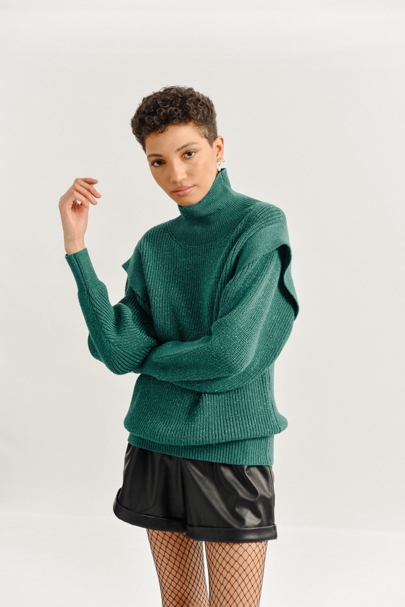 Molly Bracken - Ladies Knitted Sweater - Green (1)