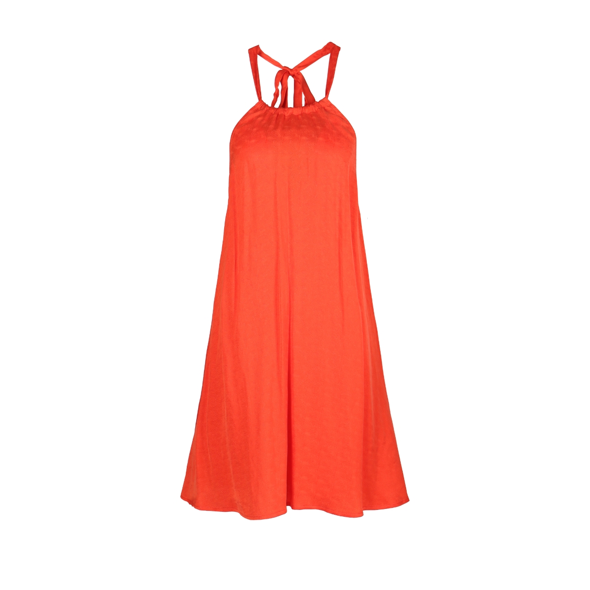 Frnch- Lucy Paris - Μακρύ μεταξωτό φόρεμα με λεπτή τιράντα - Orange