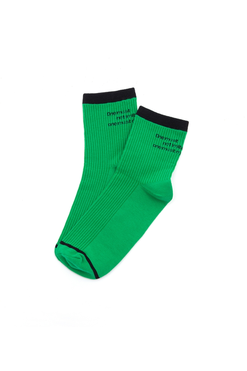 Miss Sixty - Κοντές κάλτσες με φράση - E07 Green