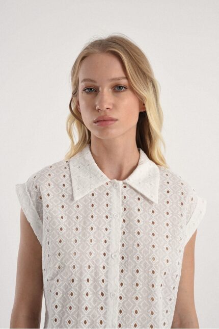 Molly Bracken - Κοντομάνικο πουκάμισο - White