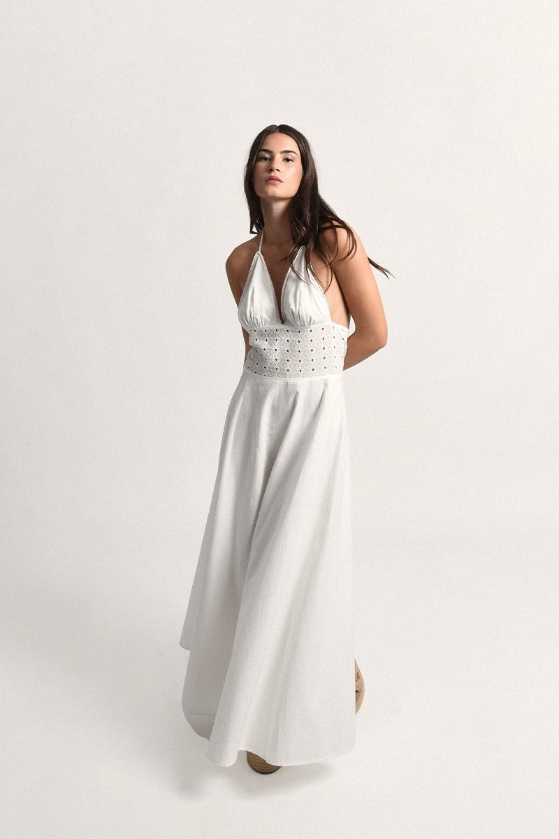Molly Bracken - Μακρύ λευκό φόρεμα με ανοιχτή πλάτη - White
