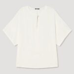 Skatie - Κοντομάνικη αέρινη μπλούζα - White