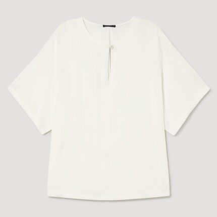 Skatie - Κοντομάνικη αέρινη μπλούζα - White